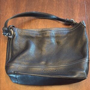 Coach Black pebbled leather Hobo Bag